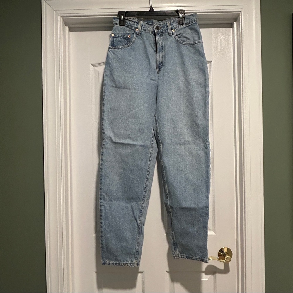 Levi's Washed Denim Straight Leg Jeans